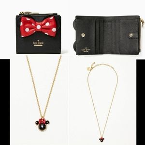 Minnie Mouse wallet with matching Necklace